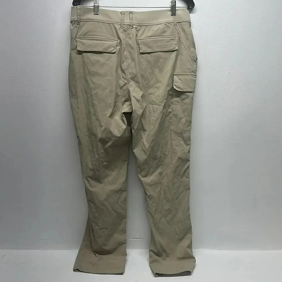 Athleta Trekkie Utility Cargo Pant Pants Elastic Waist Ecru Beige Tan Size 14 - Picture 8 of 12